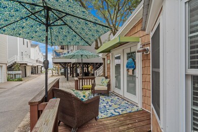 Deck with a residential view