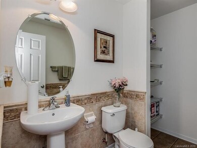 Half bath with lots of storage.