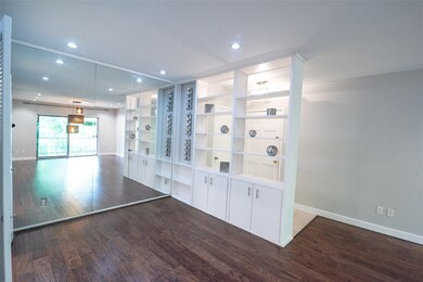 Dinning area with custom built-in shelving
