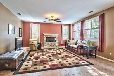 Family Room w/ rock fireplace
