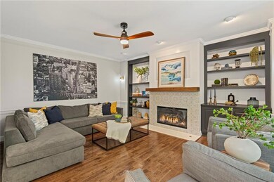 Beautiful built ins and new fireplace surround and mantel