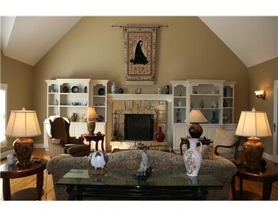 Living Room. Dramatic stone...