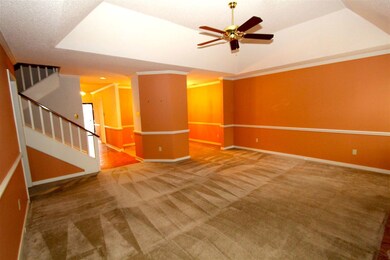 Coffered Ceiling In Ex-Large Great Room.  Gas Fire