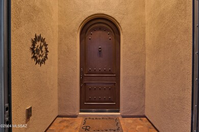 Arched entry door