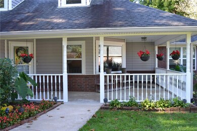 West side of the front of the house.