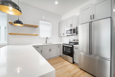 Kitchen with new fridge