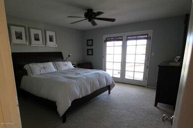 Master Bedroom with French Doors to Back