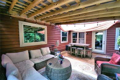 Covered part of deck.