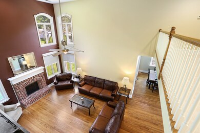 Family room is open to foyer, kitchen and bridge o