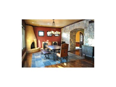 Dining room with fireplace!