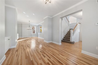 Living, Dining rooms showing entrance/foyer