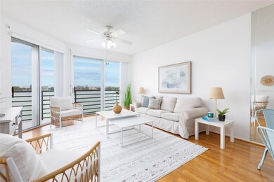 Living Room and view of Balcony and Intracoastal