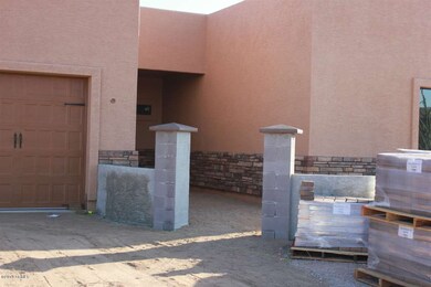 Front courtyard being installed