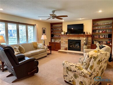 Family room with gas fireplace
