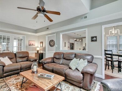 Family Room with clear view to Kitchen