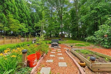 View of yard with a garden