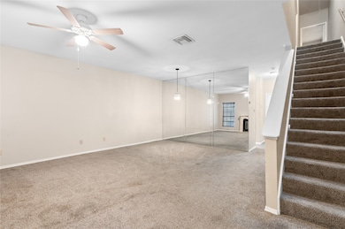 Bedrooms are upstairs