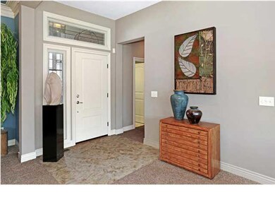 Foyer area - note the stained glass in the transom