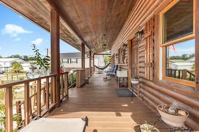 Deck with a residential view