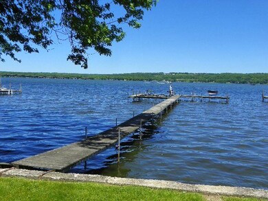 A break wall runs the width of the lot. The dock i