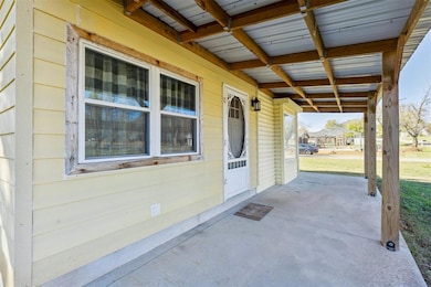 View of covered porch