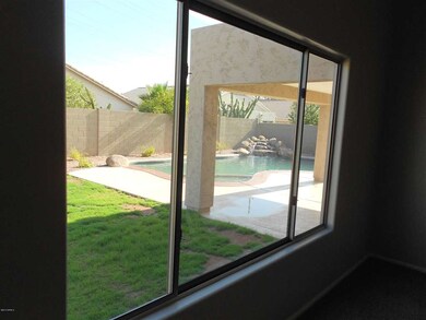 Master bedroom window to pool