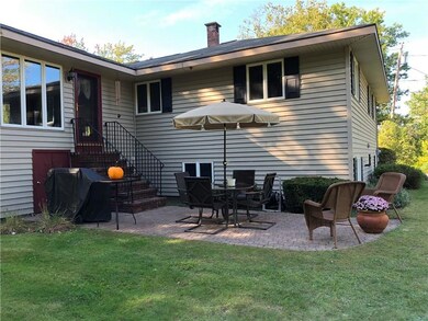 The patio with access to the sunroom.