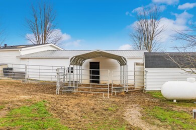 'Carport' behind garage