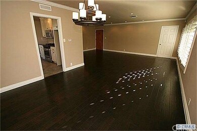 Living room and dining room