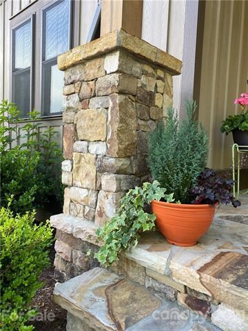 beautiful stone work at the entrance
