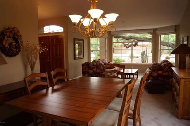 Dining room opens to living room