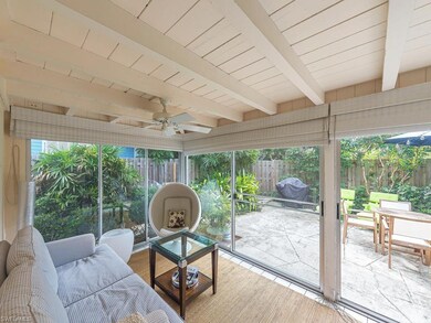 Florida Room with Beamed ceiling and double walls 