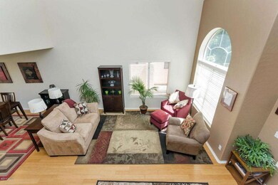View from stairway into formal area