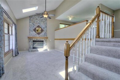 Large Open Great Room w/ Stone Wood Burning Firepl