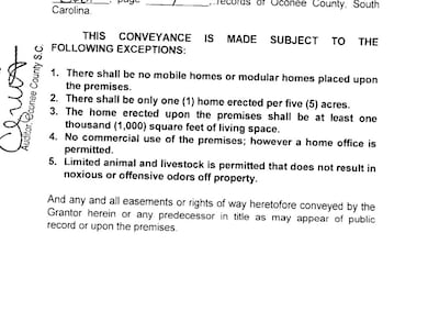 These are Deed Restrictions on property from years back.