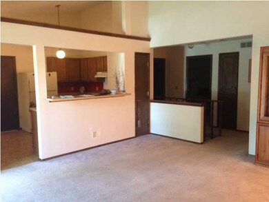 Open kitchen to living room