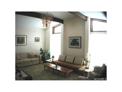 Living room is at the front of the home...