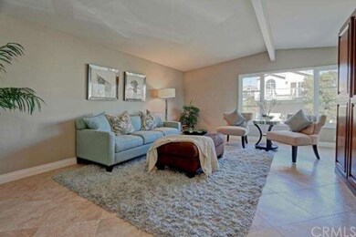 Stunning travertine flooring in the living room wi