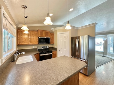 Kitchen view from breakfast counter