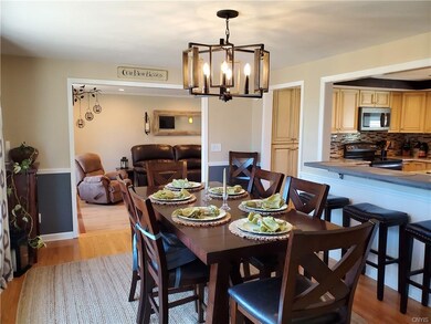 Dining area opens to not only the kitchen, but the