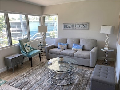 Spacious living room has a sofabed for guests.  Re