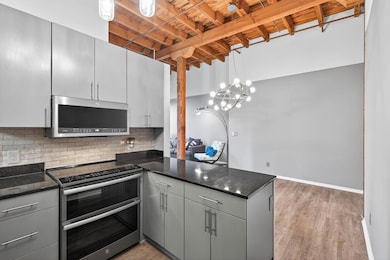 View from the kitchen to the dining room