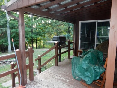Porch looking into woods
