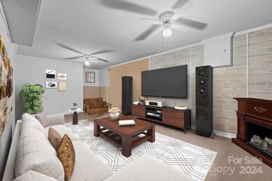 Amazing basement flex space with room for a bed and a craft space