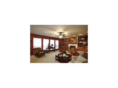 Family Room. Wall of windows overlooking landscape