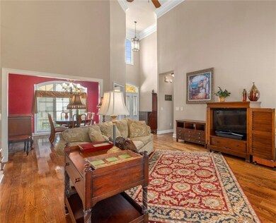 Immediately notice the high ceilings, as well as t