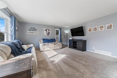 View of carpeted living room