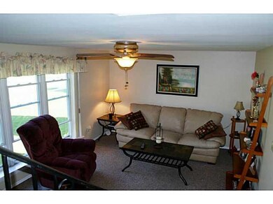 Living Room. Beautiful windows are the focal point
