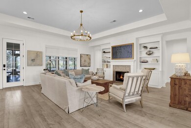 Spacious great room with gas fireplace and built i