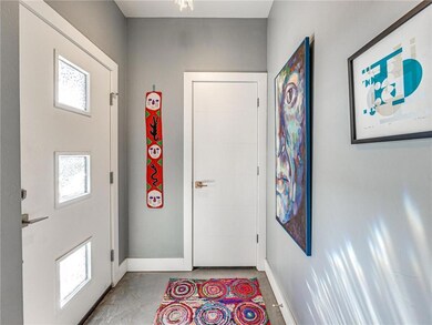 Foyer with coat closet